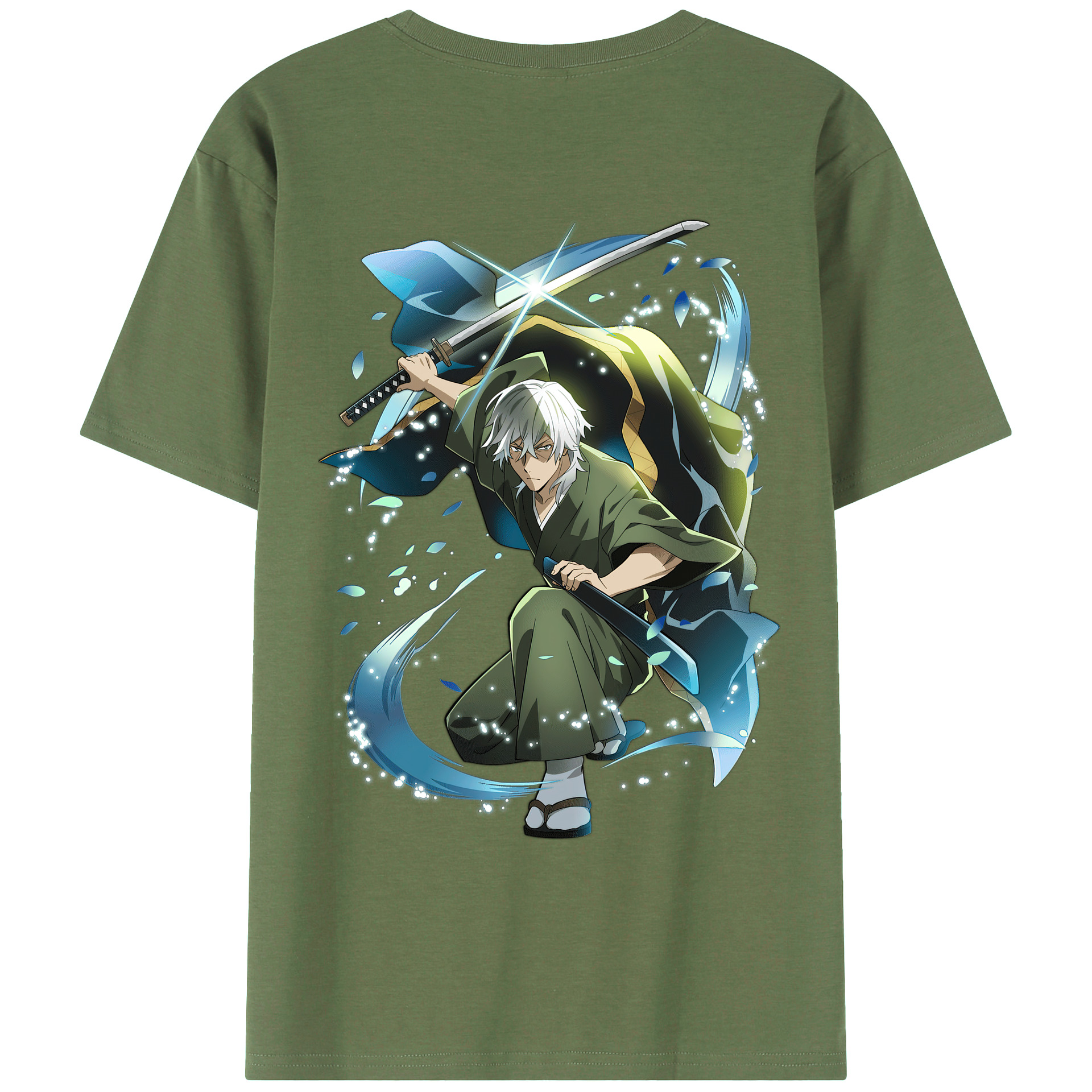 （画像用） 文豪ストレイドッグス Bungo Stray Dogs 綿100％ メンズ半袖Tシャツ（バックプリント） 通気性